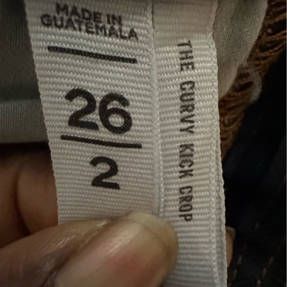 Loft Curvy Kick Crop Jeans Boot cut  Womens Size 2/26 High Rise Cotton Stretch - Picture 10 of 12